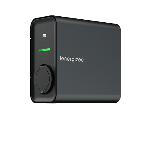 LENERGIZEE BUSINESS OCPP 22kW prise MID graphite mat RAL7016