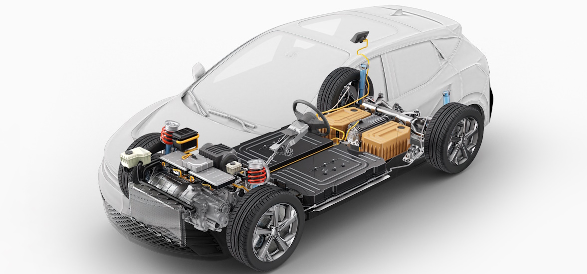 budowa samochodu elektrycznego wnętrze